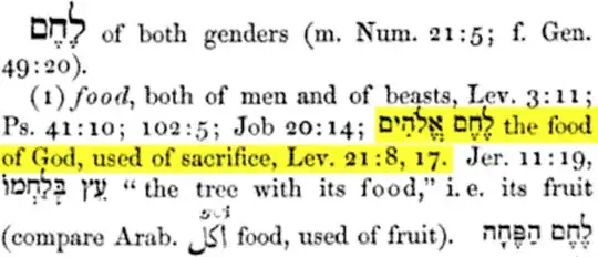 Gesenius, p. 436, לֶחֶם