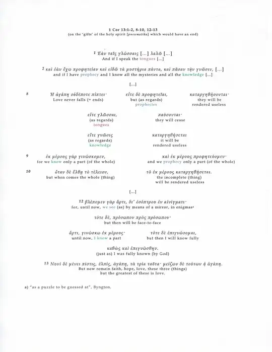 Bible passage at issue, in an interlinear format