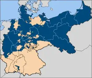 Map of provinces of Prussia within the German Empire