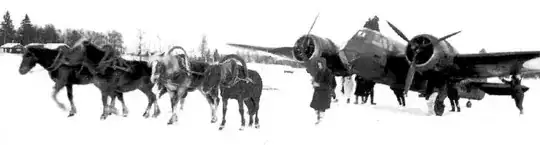 Bristol Blenheim light bomber on frozen lake Jukajärvi
