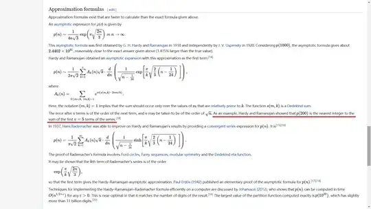 Approximation formulas