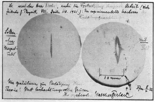 Gerlach's postcard to Bohr