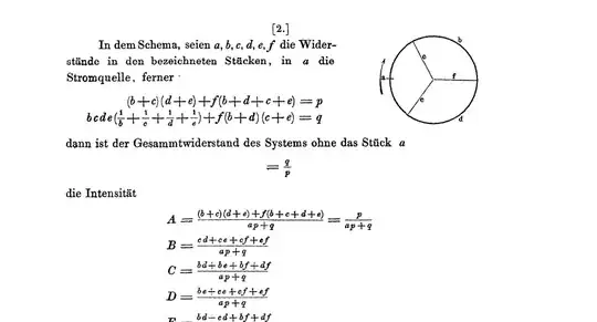 Gauss's electrical circuit