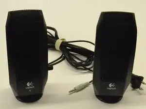 Logitech S120 Slim Mini Stereo Speakers Teardown