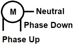 electric blind with phase up/down and neutral