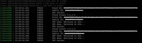 CarrIOTA Field log lines