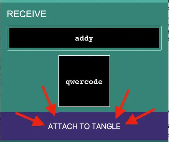 screenshot of iota wallet app with attach to tangle button emphasised