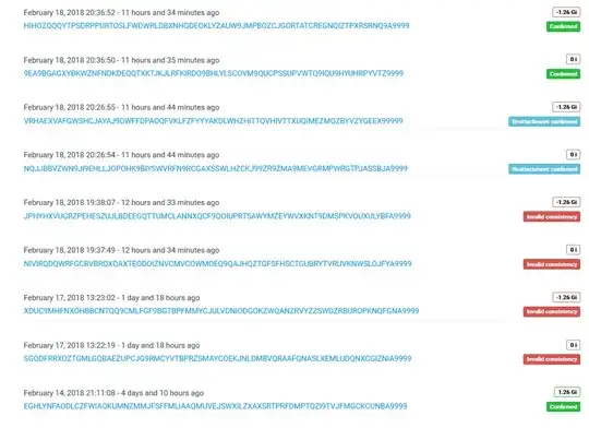Address with invalid consistancy in Transactionhistory