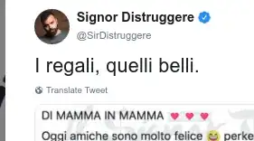 il signor distruggere dice "I regali, quelli belli."