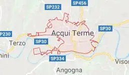 Acqui Terme on a map
