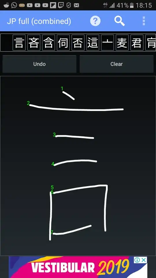notice that the app recognized the kanji