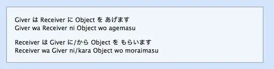 Here is the sentence formula for あげます and もらいます