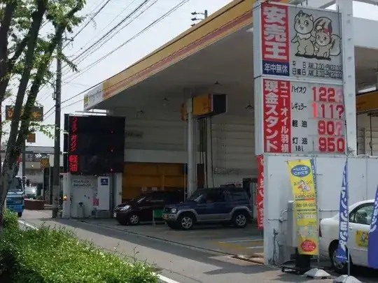 photo of the gas station
