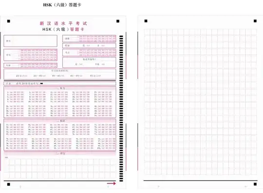 HSK6 examination card