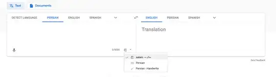 Google Translate Transliteration for Persian