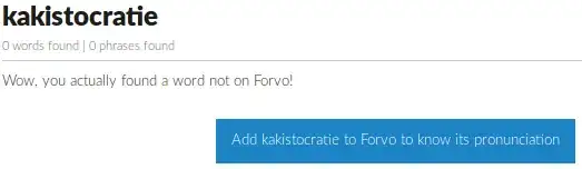 Error message on Forvo.com