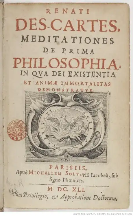 *Meditationes* 1641 title page