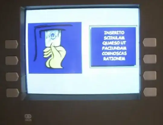 ATM screen showing a National Cash Register logo at the bottom