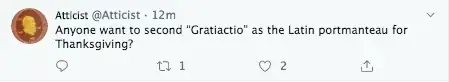 Anyone want to second “Gratiactio” as the Latin portmanteau for Thanksgiving?