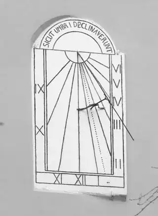 Catholic church sundial in Moscow