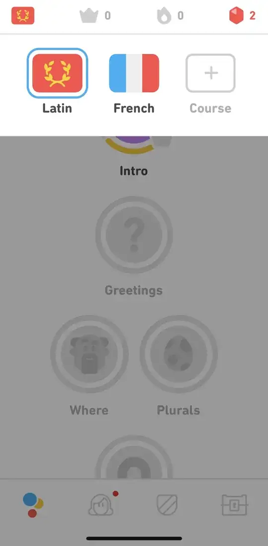 Screenshot from Duolingo app