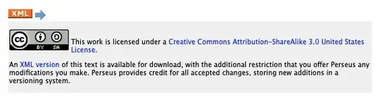 XML button and XML version link