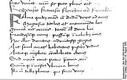 Petrarch's handwriting