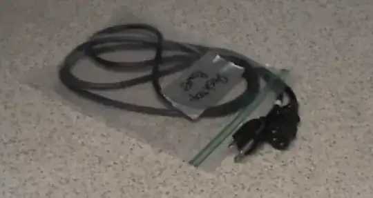 cord in bag with label