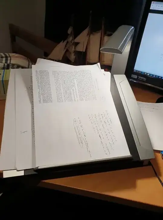 Loose pages on a reading frame