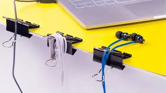 binder clip as cord keeper