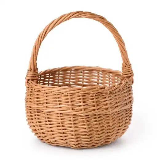 Wicker shopping basket