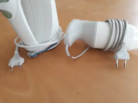 Coiled cable with damaged sheath