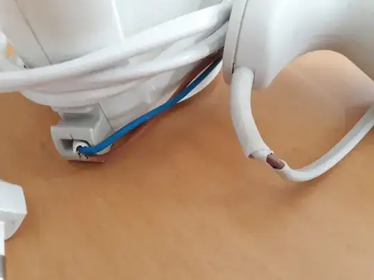 Coiled cable with damaged sheath