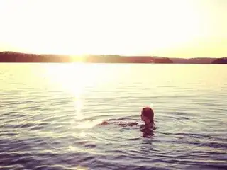 Person swimming