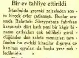 Bir ev tahliye **ettirildi**