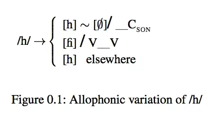 Allophonic variation of /h/