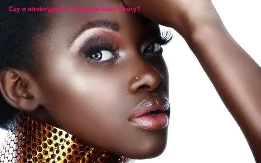 Female model with black skin tone and black hair.