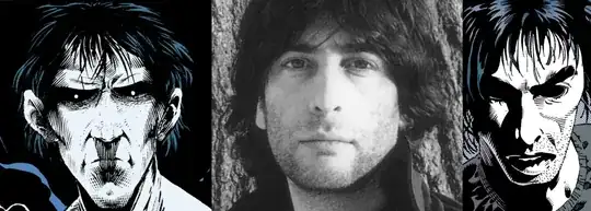 Morpheus, Neil Gaiman, and Morpheus once again.