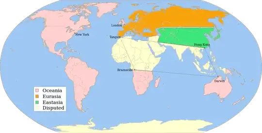 Map of the 1984 world