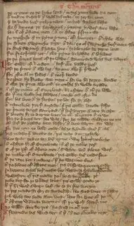 Harley MS 2277 folio 196 recto, running heading "Sancti Thomae Martiris" in red ink