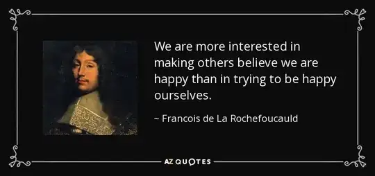 a picture of Rochefoucauld with the English version of the alleged quote