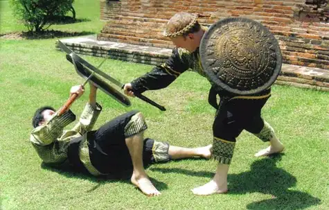 Two different shields used in Krabi Krabong