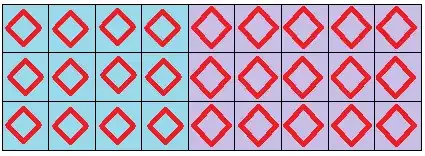 Rectangle of squares