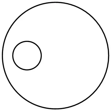 two circles, one inside the other