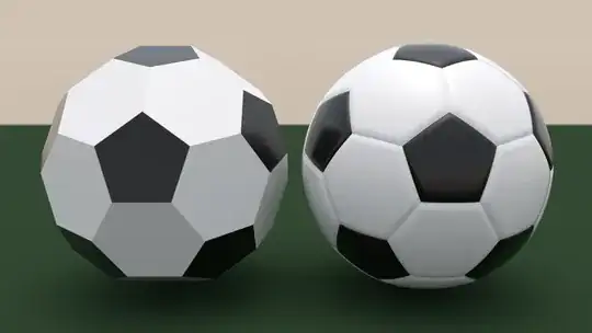truncated icosahedron beside soccer ball