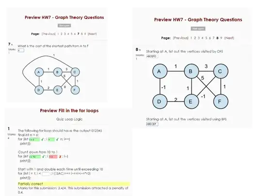 Example of CLOZE questions
