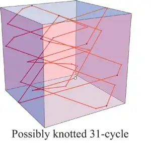 Knotted 31-cycle