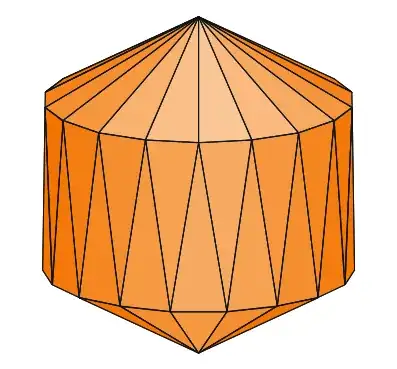 The inscribed $4k$-faceted polyhedron.
