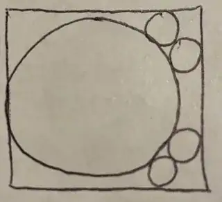 square with big coin and four small coins