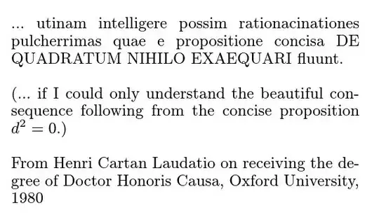 Gel'fand-Manin epigraph